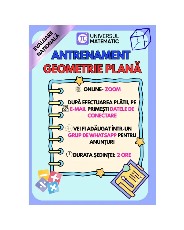 ANTRENAMENT ONLINE GEOMETRIE PLANĂ – fotografia 2 din 2