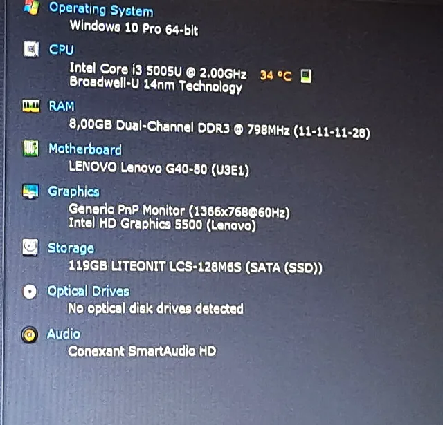 Vand laptop Lenovo--Intel i3-5005U--SSD 120 GB--8GB RAM--Baterie 5 ore – fotografia 2 din 7