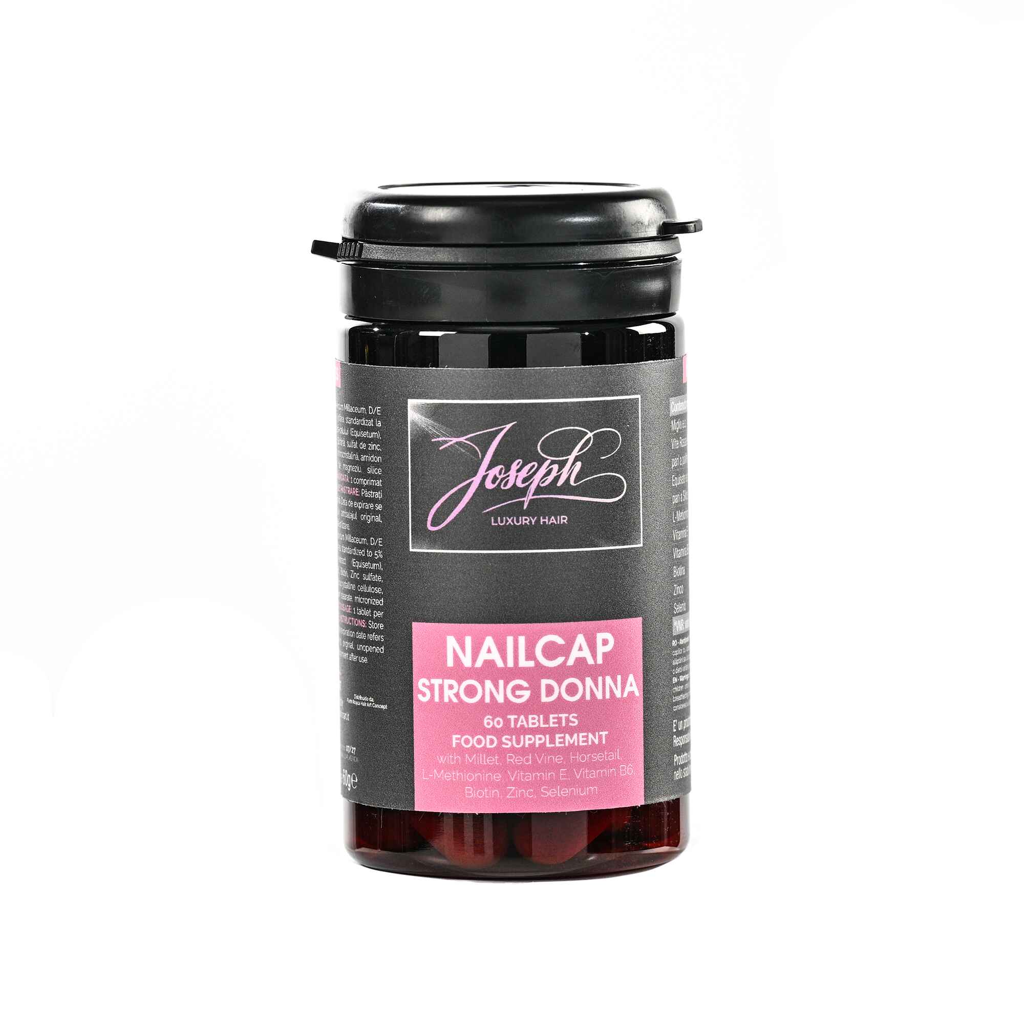 Supliment Femei Păr, Unghii, Piele – Nailcap Strong Donna cu Biotină, Zinc și Seleniu | 60 Tablete | Joseph Health & Wellness – fotografia 1 din 1