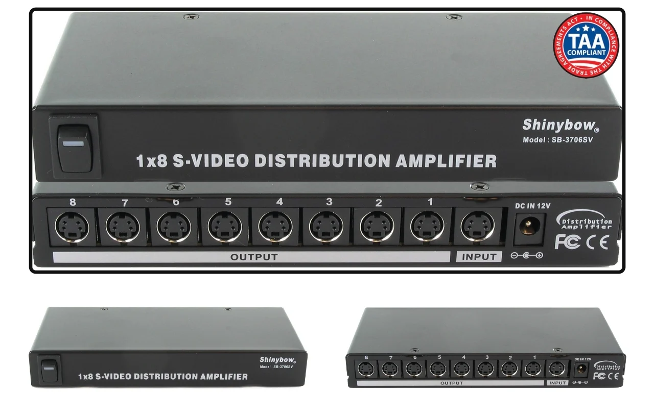 Amplificator de distribuție S-Video 1x8 (doar S-Video) – fotografia 1 din 4