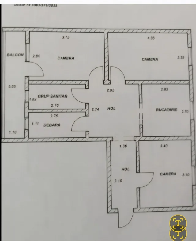 Vând apartament 3 camere 71mp bl.S9 Mărăței – fotografia 3 din 8