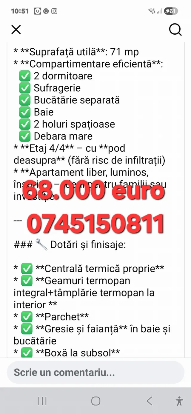 Vând apartament 3 camere 71mp bl.S9 Mărăței – fotografia 8 din 8