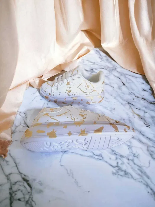 Sneakers White & Gold – fotografia 3 din 5