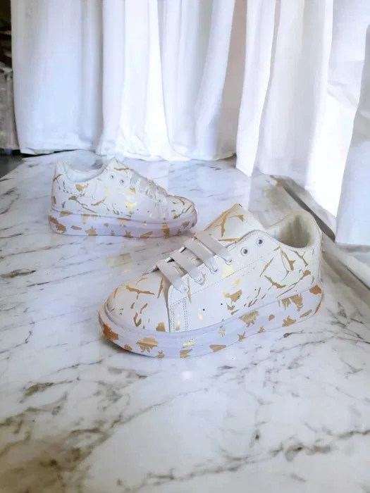 Sneakers White & Gold – fotografia 5 din 5