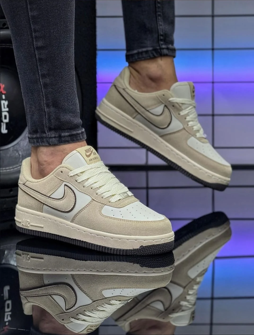 Nike AF1 Crem & White – fotografia 1 din 2