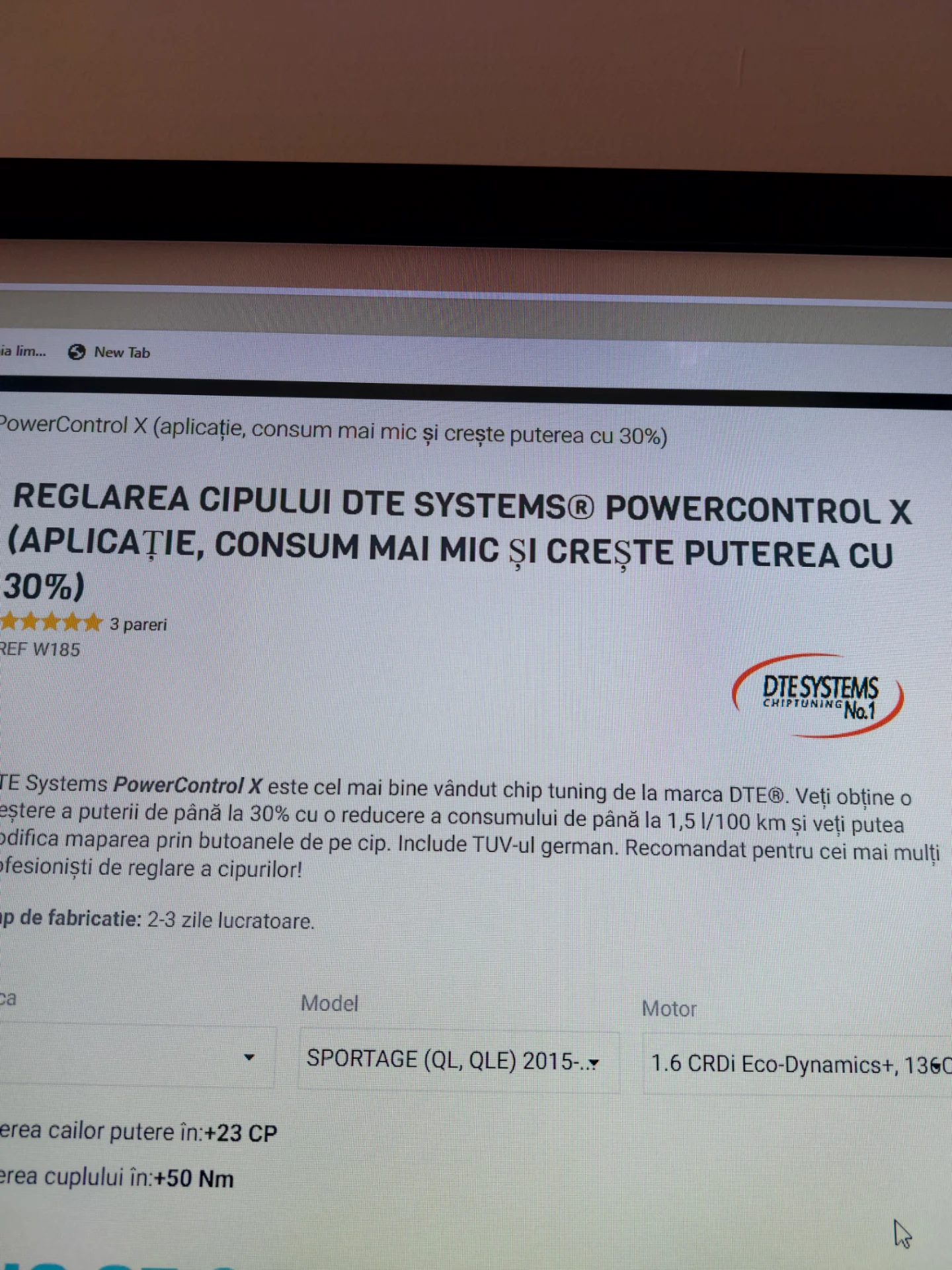 DTE chiptuning kia sportage 1,6 crdi 2020 – fotografia 6 din 8