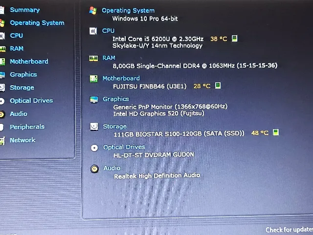 Vand laptop Fujitsu LifeBook A556 / Procesor i5-6200U / 8 GB RAM ( DDR4 ) / SSD 120 GB – fotografia 2 din 8