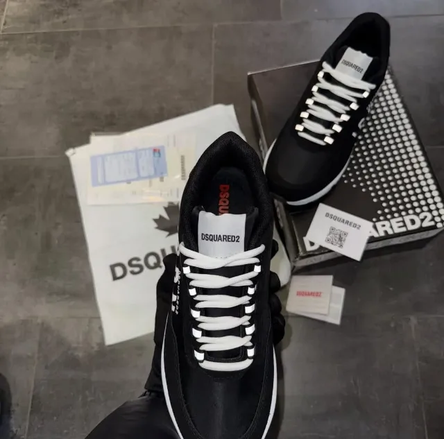 Sneackers DSQ2 Negru Alb – fotografia 4 din 8