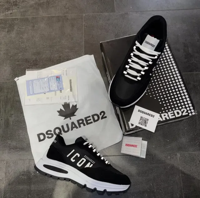Sneackers DSQ2 Negru Alb – fotografia 2 din 8