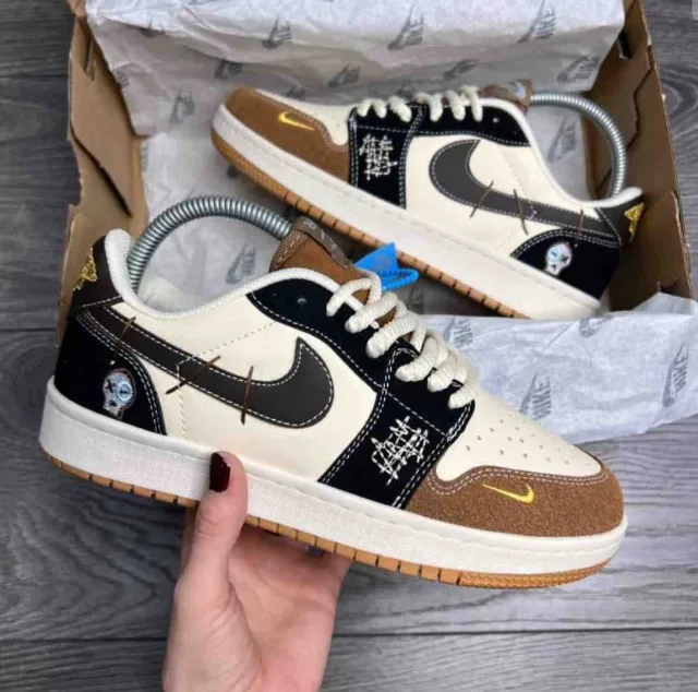 Nike Air Jordan 1 Low WMNS Brown/Cream – fotografia 7 din 8