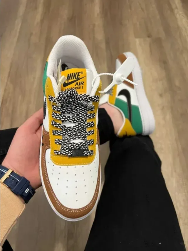 Nike AF1 low venom wmns alb/verde/maro – fotografia 2 din 4