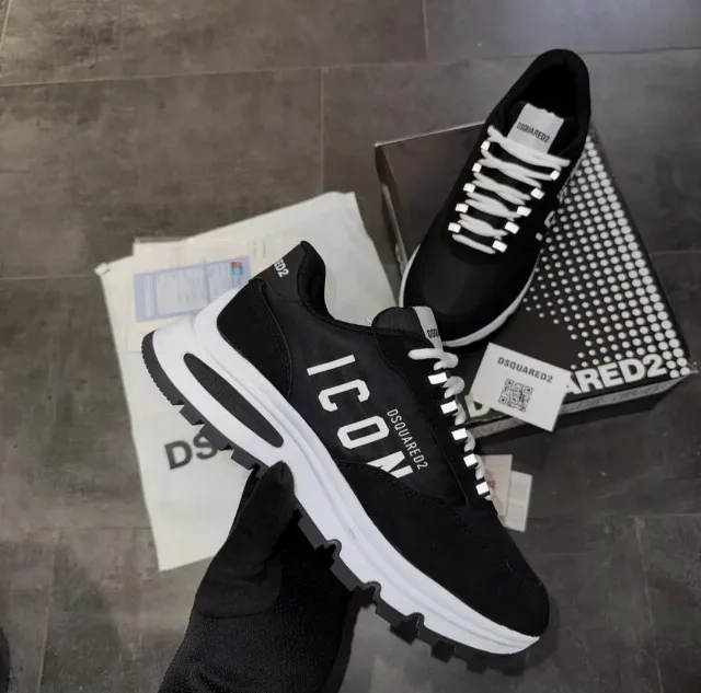 Sneackers DSQ2 Negru Alb – fotografia 5 din 8