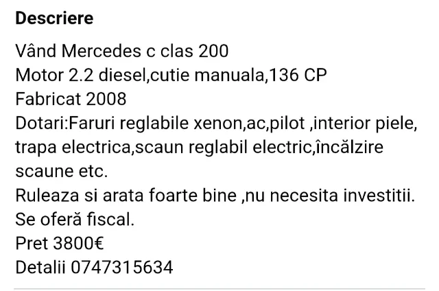 Mercedes c200 manual din 2008 – fotografia 5 din 8