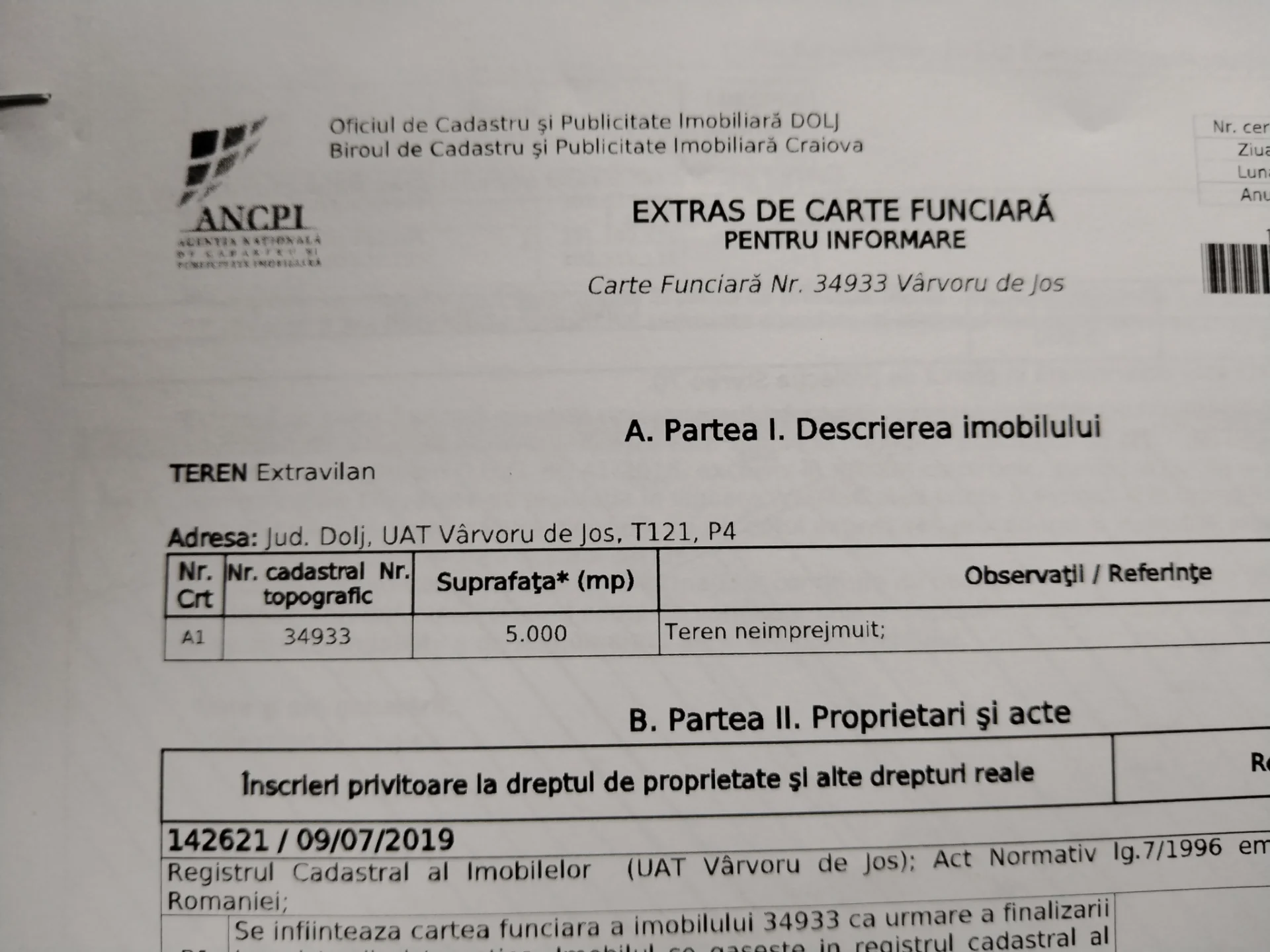 Vând teren agricol extravilan – fotografia 2 din 4