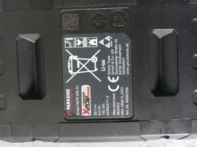 Acumulator inteligent Parkside Performance Smart PAPS 208 A1, 20V / 8Ah nou.serie 2026. – fotografia 3 din 3