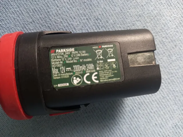 PARKSIDE Acumulator PARKSIDE® PAPK 12 Volți / 2Ah X 12 V TEAM și 2.5 ah – Roman, Neamț