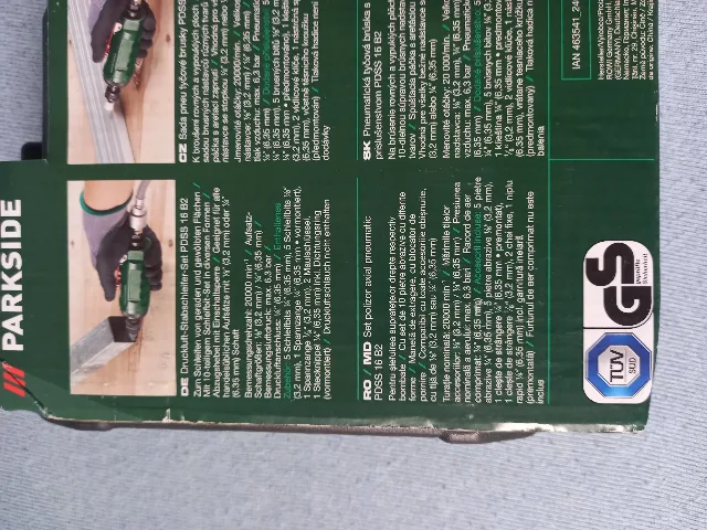 Polizor pneumatic Parkside cu accesorii PDSS 16 A1 110 RON – fotografia 2 din 7