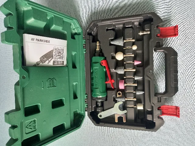 Polizor pneumatic Parkside cu accesorii PDSS 16 A1 110 RON – fotografia 4 din 7