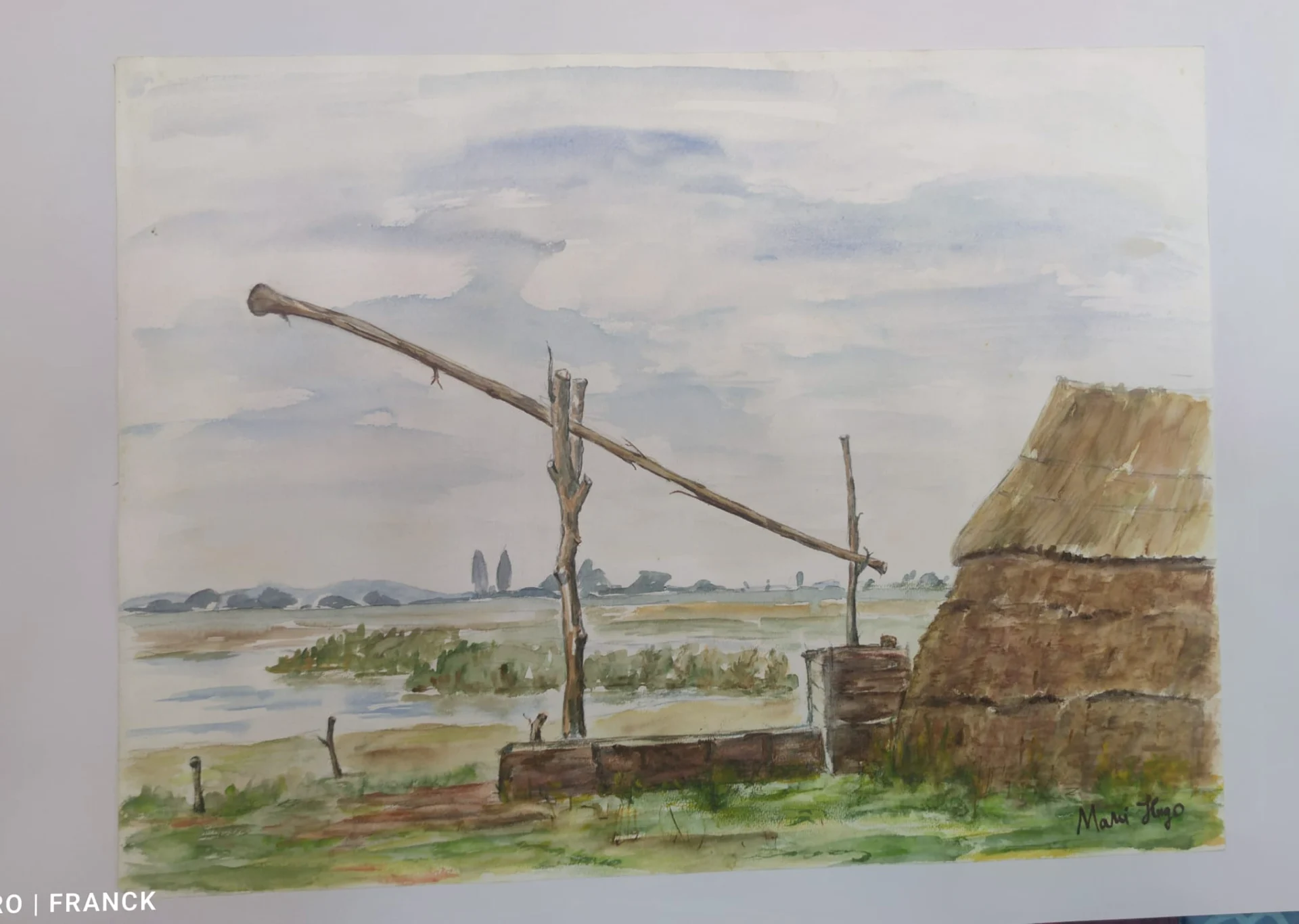 Pictură aquarela semnată – fotografia 1 din 2