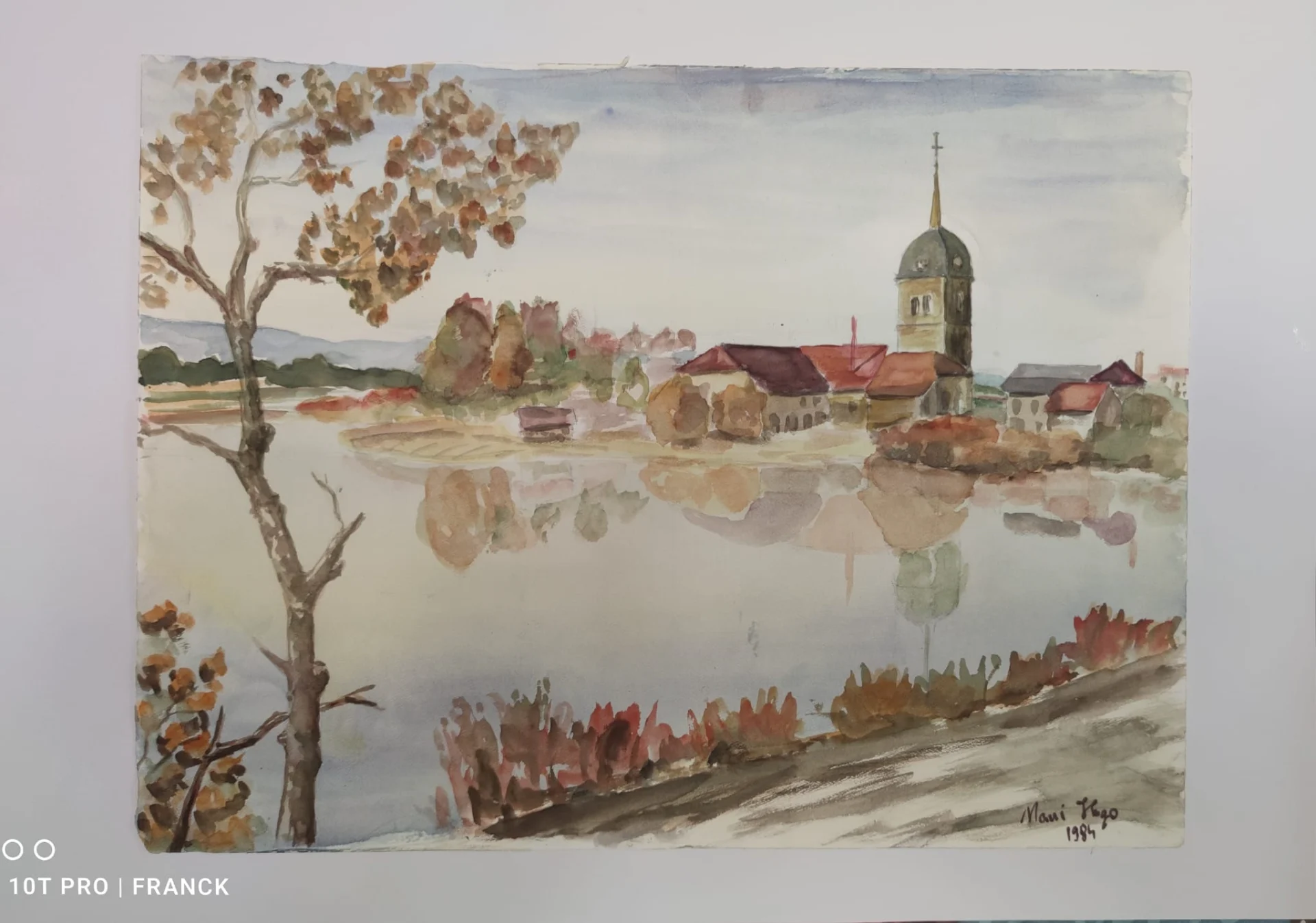 Pictură aquarela semnată – fotografia 1 din 2