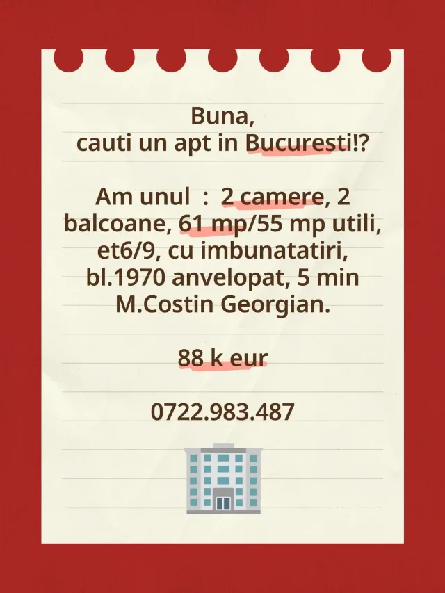Vand apartament sector 2 – fotografia 1 din 8