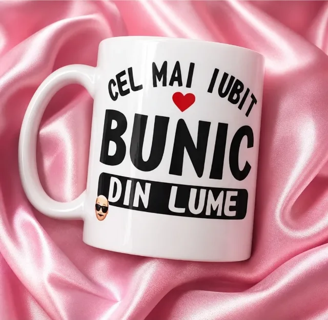 Cană personalizată Cel mai iubit bunic+breloc foto gratuit🎈 – Radauti, Suceava