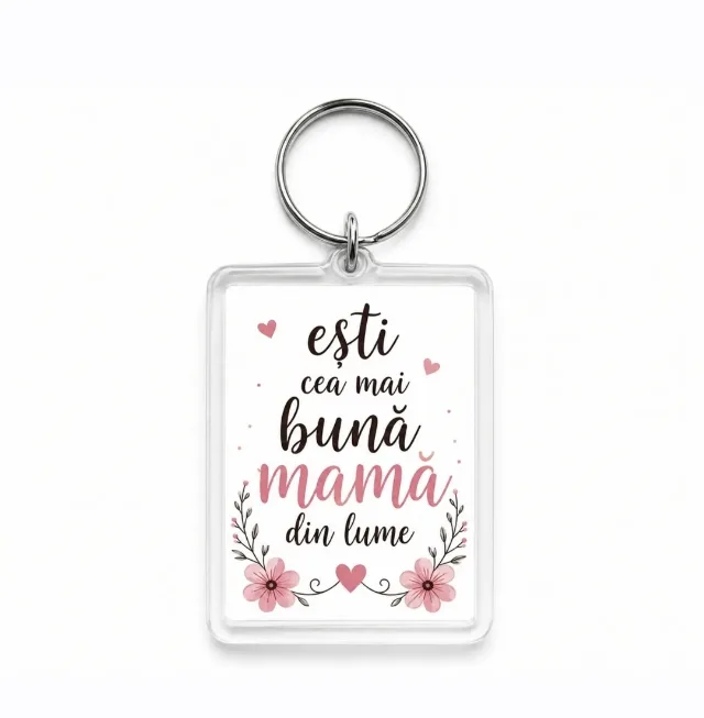Breloc foto personalizat pentru mama – fotografia 2 din 2