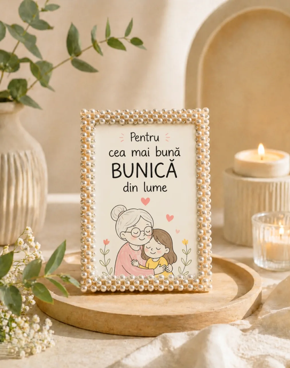Tablou personalizat +breloc pentru bunica – fotografia 1 din 1