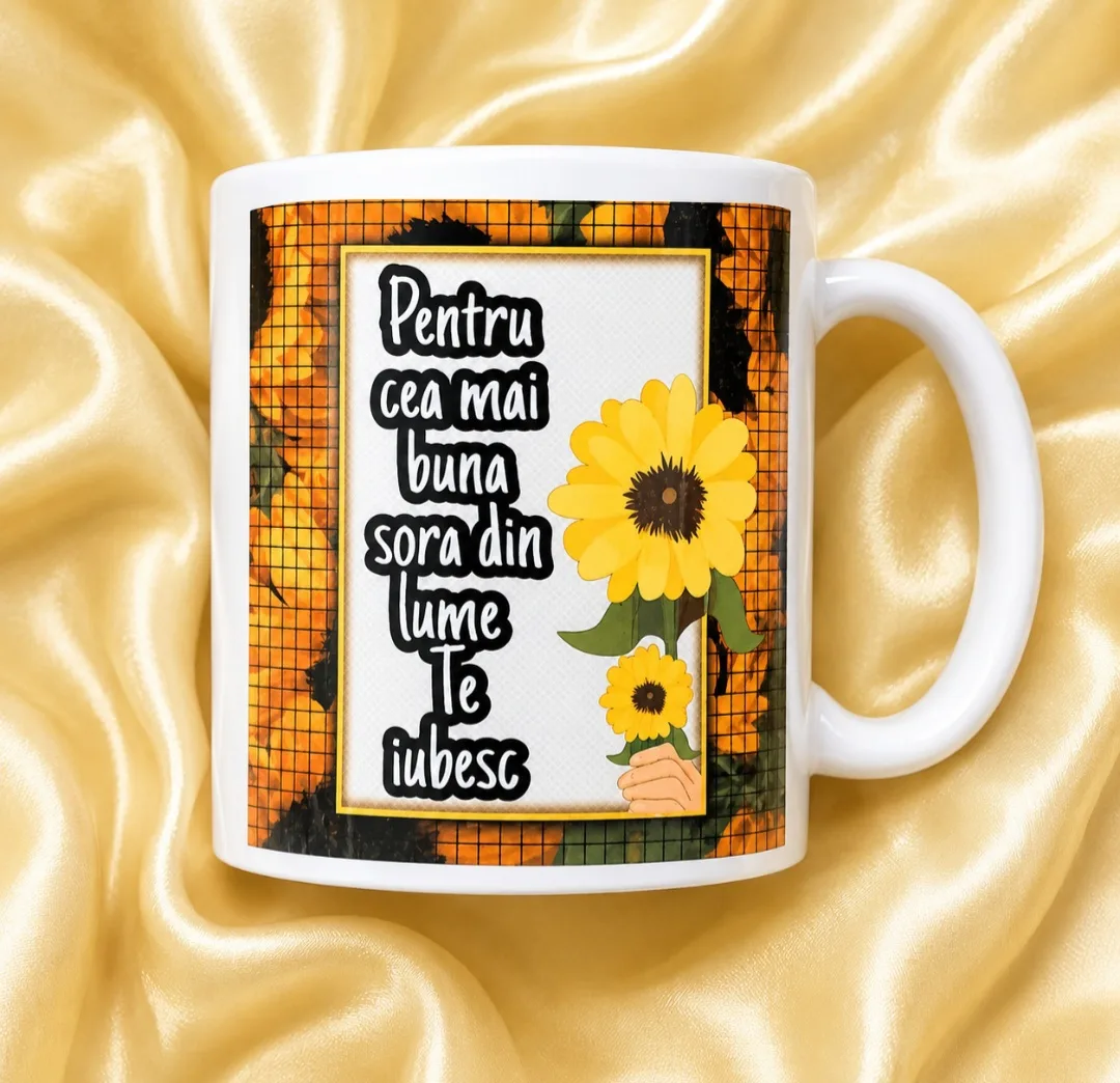Cană pentru cea mai buna sora+breloc gratuit – fotografia 1 din 1