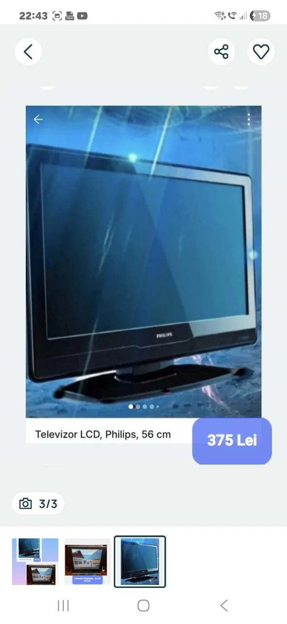 Televizoare : Fiecare cu 375 de Lei,folosit – fotografia 3 din 3