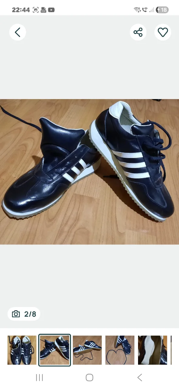 Pantof piele, tip adidași, Nou – fotografia 2 din 5
