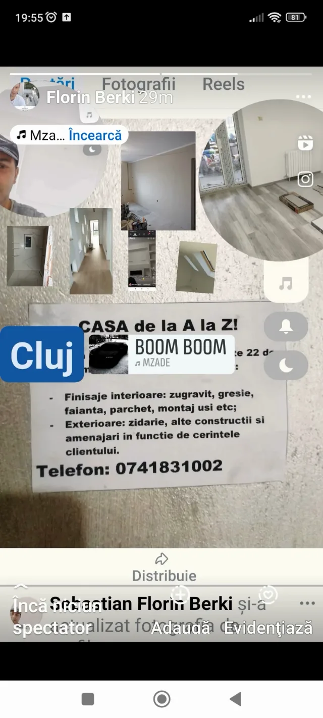 Finisaje modific culoare pe decorativ .cu vopsea și suflat cu pompa înfoliat tot giamuri jgiab" etc"și interioare glet de șlefuit cu girafa – fotografia 6 din 8