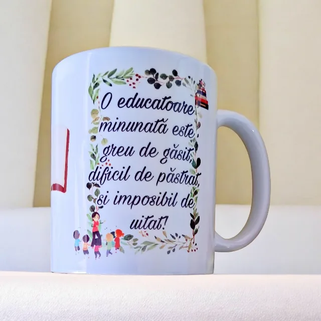 Cană personalizată pt Învățatoare+breloc gratuit – Radauti, Suceava