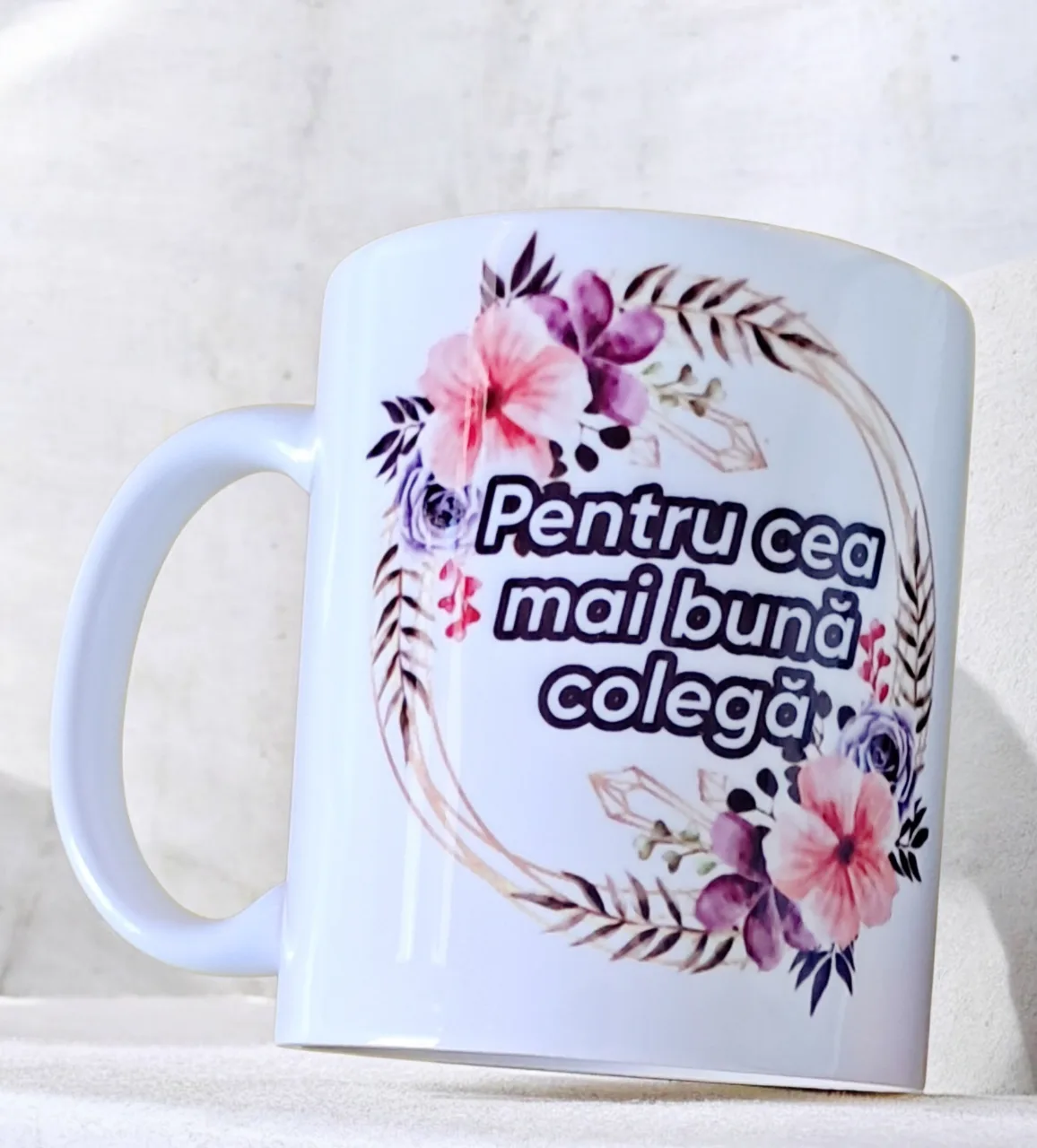 Cană personalizată Cea mai bună colegă+breloc foto gratuit! – fotografia 1 din 1