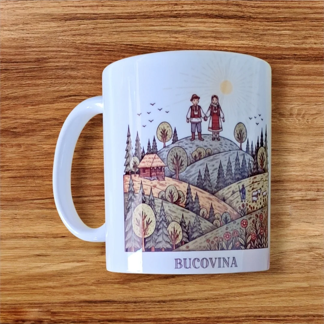 Cană Bucovina+breloc gratuit – Radauti, Suceava – Produse pentru colecționari