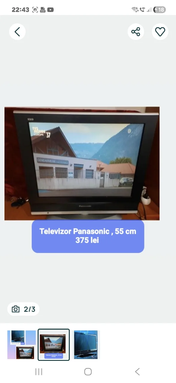 Televizoare : Fiecare cu 375 de Lei,folosit – fotografia 2 din 3