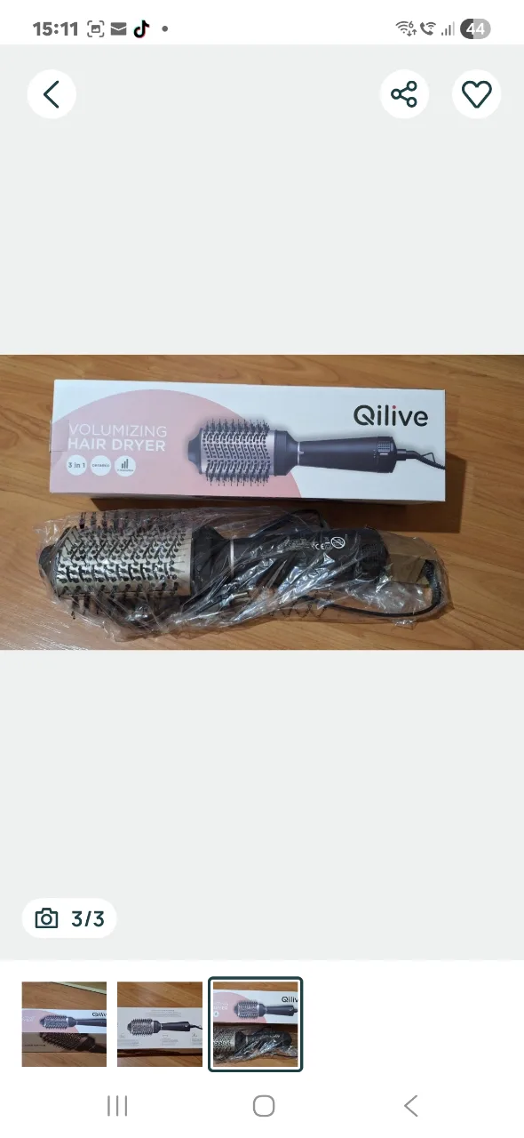 Ondulator Qilive 3 in 1  cu aer cald pentru volum.      
Est – fotografia 1 din 3