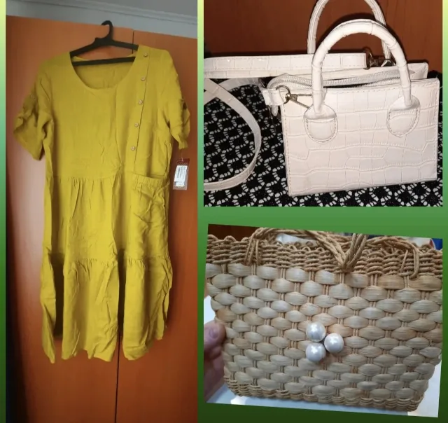 Rochie din in,România[42-44]-2 stiluri:elegant,boho,nou – fotografia 3 din 8