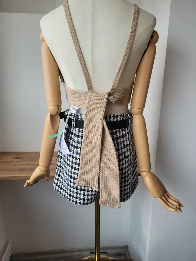 Bustieră Top tricotat cu nervuri – Gina Tricot – Mărimea M  – Nou – fotografia 4 din 8