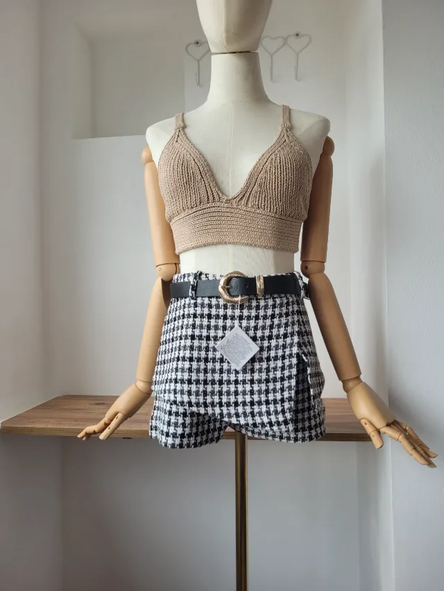 Bustieră Top tricotat cu nervuri – Gina Tricot – Mărimea M  – Nou – fotografia 3 din 8