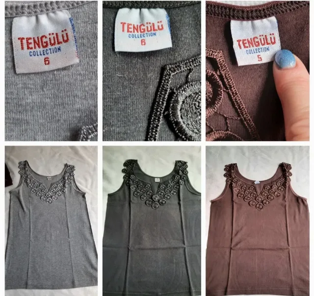 Set 3 topuri cu dantela, folosit – fotografia 3 din 3