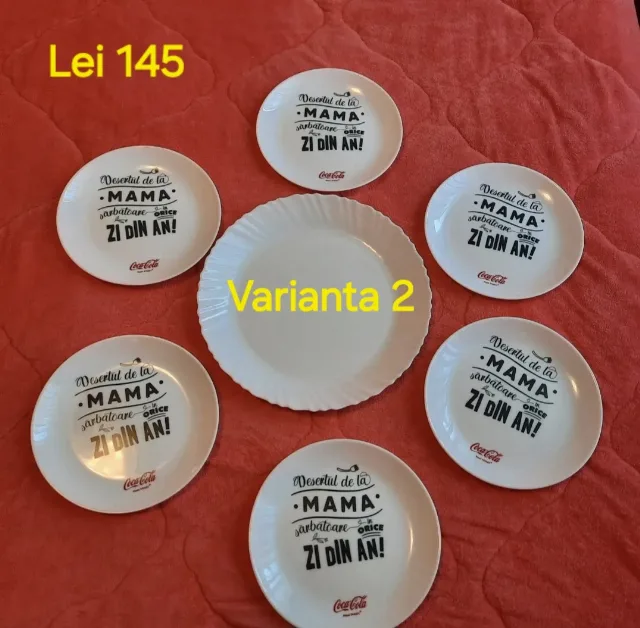 Farfurii pentru desert cu mesaj, diverse variante, Nou – fotografia 3 din 6