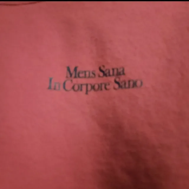 Bluză #hanorac, roșu #H&M „Mens Sana In Corpore Sano”, folosit – fotografia 4 din 7