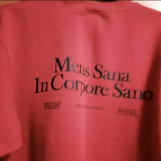 Bluză #hanorac, roșu #H&M „Mens Sana In Corpore Sano”, folosit – fotografia 3 din 7