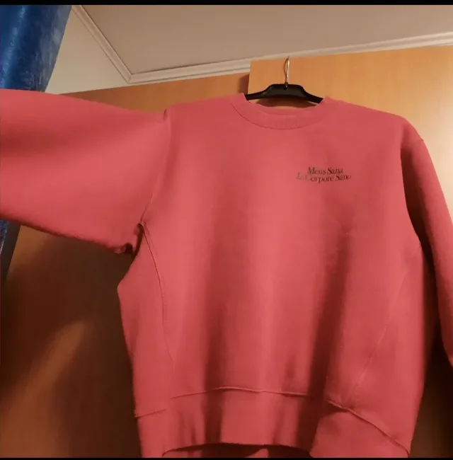 Bluză #hanorac, roșu #H&M „Mens Sana In Corpore Sano”, folosit – fotografia 7 din 7
