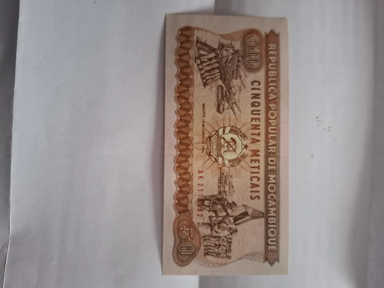 50 meticais 1986 unc – fotografia 1 din 2