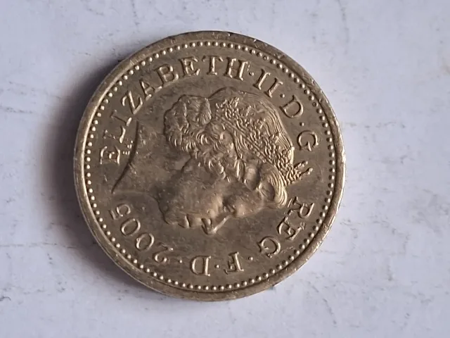 moneda 1 pound 2005 – fotografia 2 din 2
