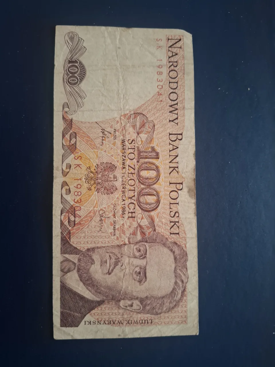 100 zloti 1986 polonia – fotografia 1 din 2