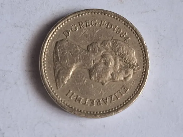moneda 1 pound 1984 – fotografia 2 din 2