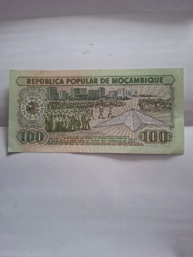 100 meticais 1989 unc – fotografia 2 din 2
